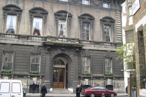 Garrick Club before cleaning the facade