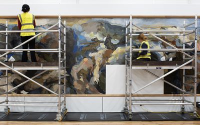 Conservation starts on Martin Froy murals at Morley College
