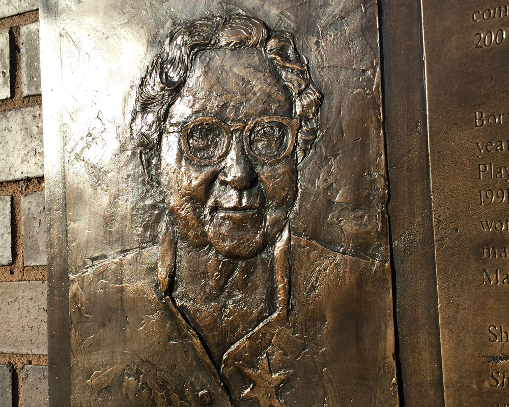 bronze plaque after bronze restoration treatment