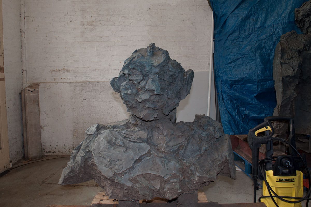 David Breuer Weil bronze sculpture awaiting bronze restoration treatment