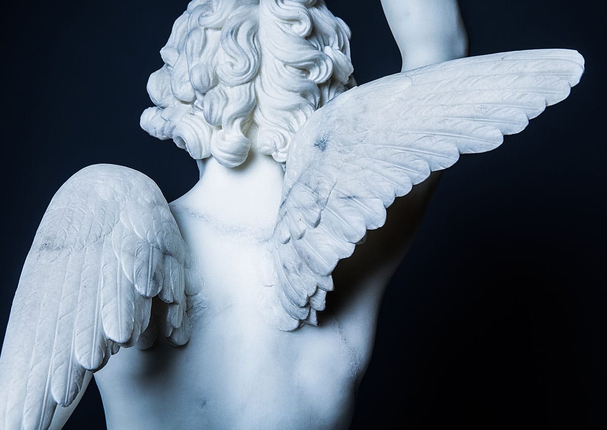 marble cherub sculpture after marble restoration treatment